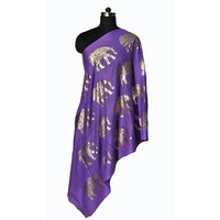 Fine Wool Foil Printed Stole
