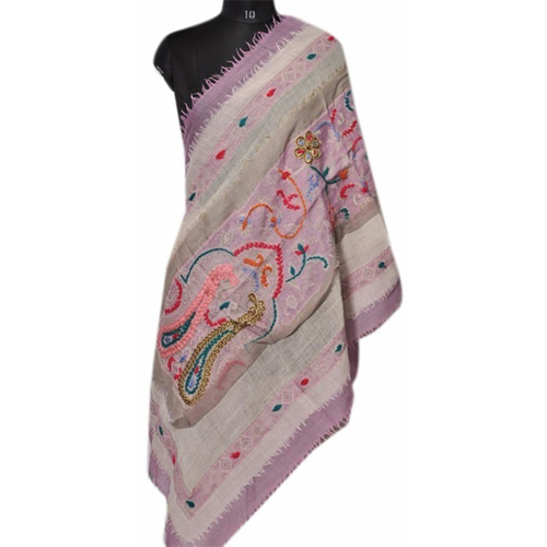Wool Crystal Embroidery Stole