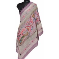 Wool Crystal Embroidery Stole